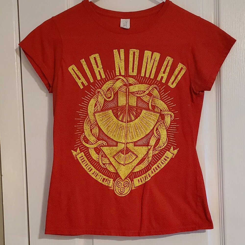 Avatar - The Last Air Bender Air Nomad Red Yellow Graphic Cotton Babydoll Tee